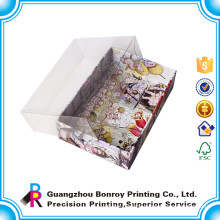 High Quality Custom Paperboard Empty Chocolate Box with Clear Lid